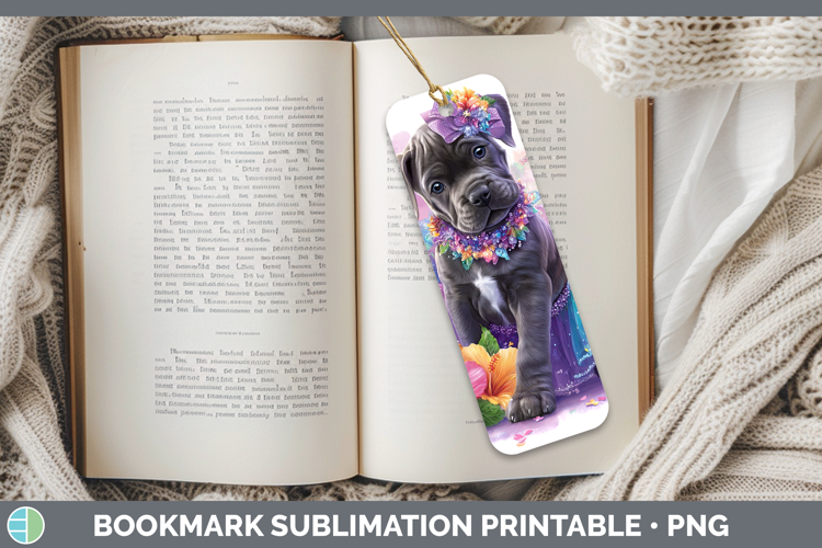 Dogs 01 Rainbow Summer Cane Corso Bookmark Sublimation Print