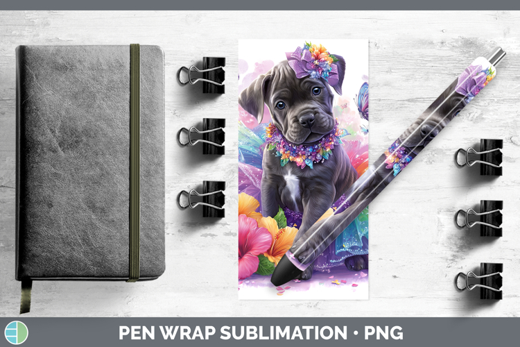 Dogs 01 Rainbow Summer Cane Corso Pen Wrap Sublimation Pen D