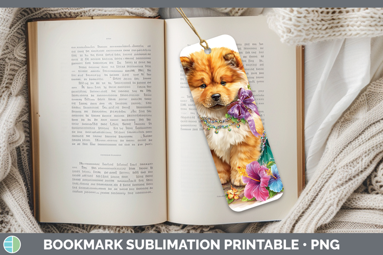 Dogs 01 Rainbow Summer Chow Chow Bookmark Sublimation Printa