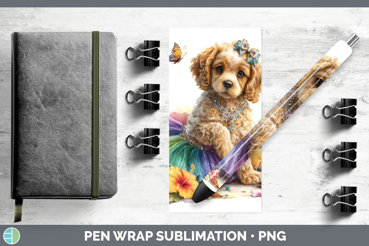 Dogs 01 Rainbow Summer Cocker Spaniel Pen Wrap Sublimation P