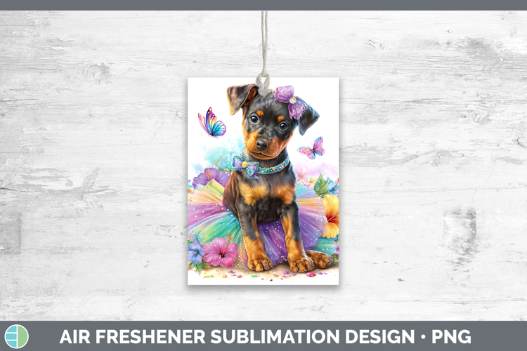 Dogs 01 Rainbow Summer Doberman Pinscher Air Freshener Subli