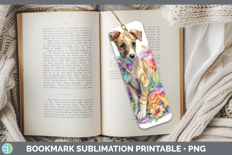 Dogs 01 Rainbow Summer Greyhound Bookmark Sublimation Printa