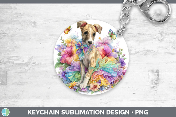 GorgeousDogs 01 Rainbow Summer Keychain design.