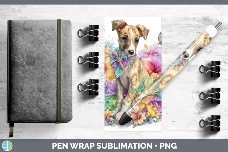 Dogs 01 Rainbow Summer Greyhound Pen Wrap Sublimation Pen De