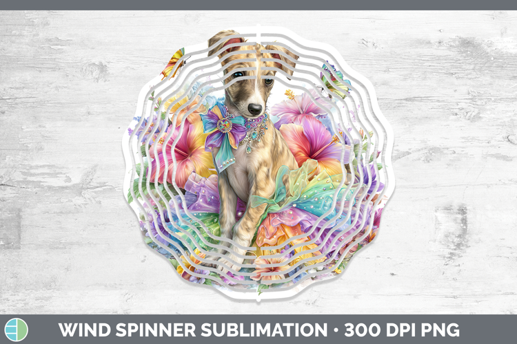 Dogs 01 Rainbow Summer Greyhound Wind Spinner Sublimation Sp