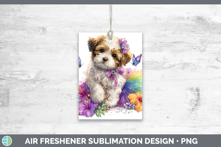 Dogs 01 Rainbow Summer Lhasa Apso Air Freshener Sublimation