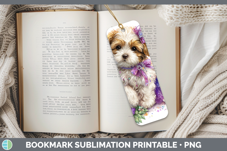 Dogs 01 Rainbow Summer Lhasa Apso Bookmark Sublimation Print