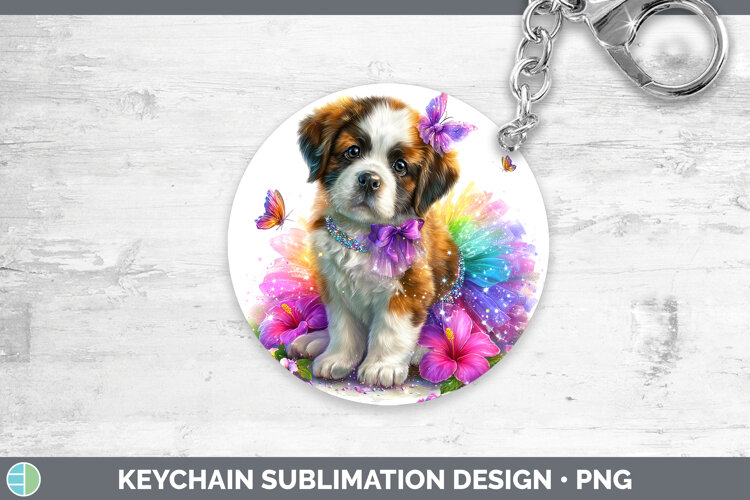 GorgeousDogs 01 Rainbow Summer Keychain design.