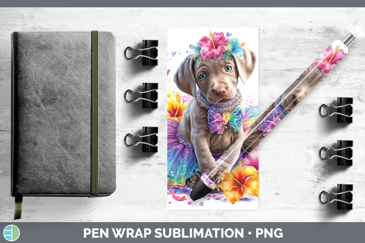 Dogs 01 Rainbow Summer Weimaraner Pen Wrap Sublimation Pen D