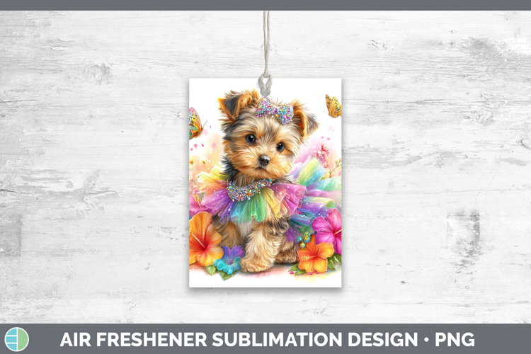 Dogs 01 Rainbow Summer Yorkshire Terrier Air Freshener Subli