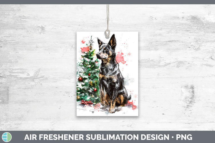 Australian Kelpie Air Freshener Dogs 01 Splash Christmas Sub