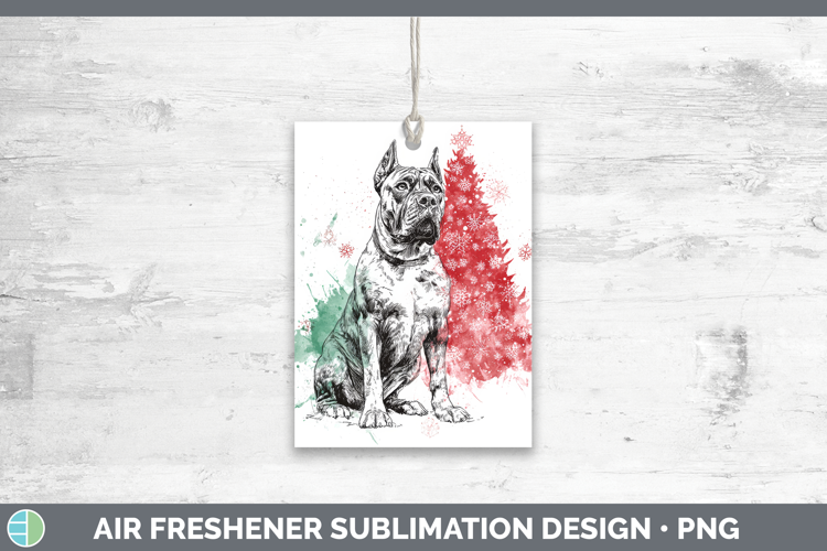 Cane Corso Air Freshener Dogs 01 Splash Christmas Sublimatio