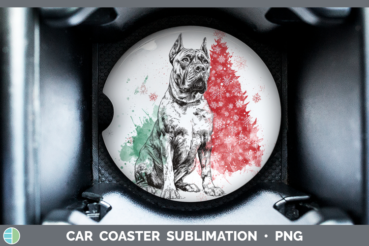 Cane Corso Car Coaster Dogs 01 Splash Christmas Sublimation