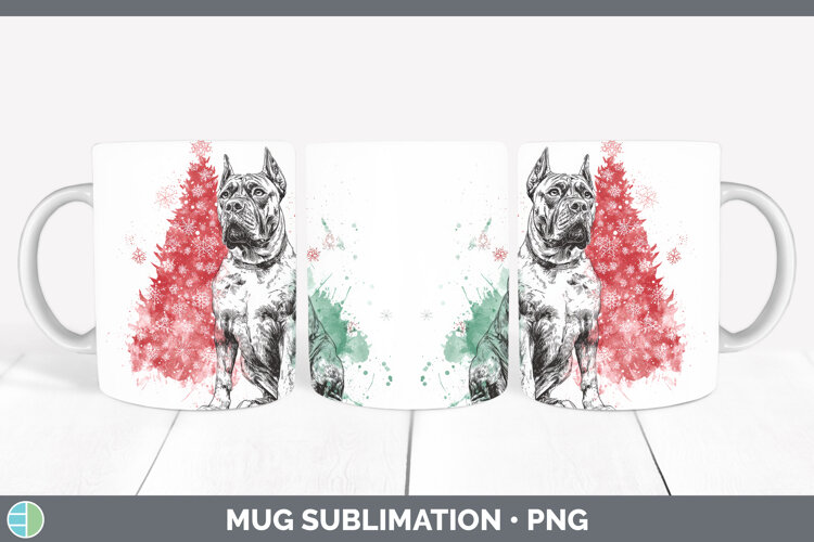 GorgeousDogs 01 Splash Christmas Mug Wrap design.