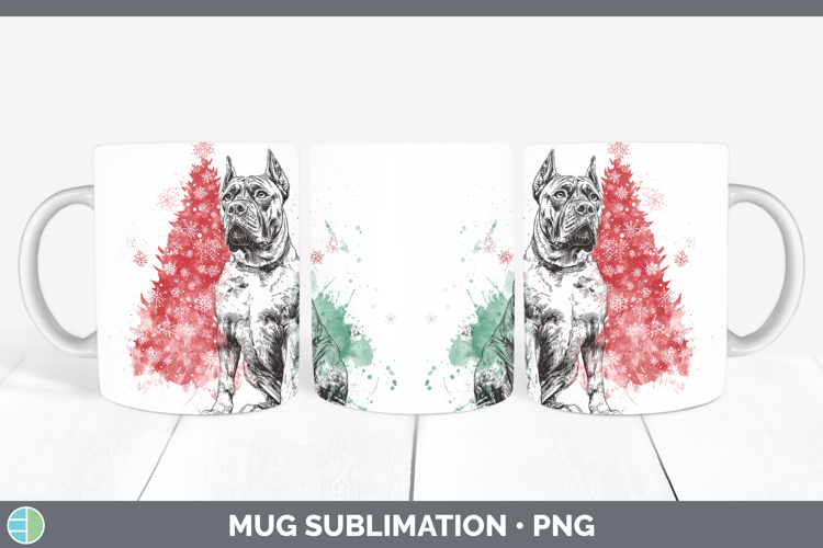 Cane Corso Mug Wrap Dogs 01 Splash Christmas Sublimation Cof