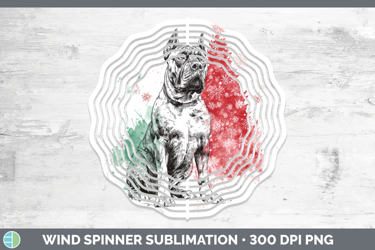 Cane Corso Wind Spinner Dogs 01 Splash Christmas Sublimation
