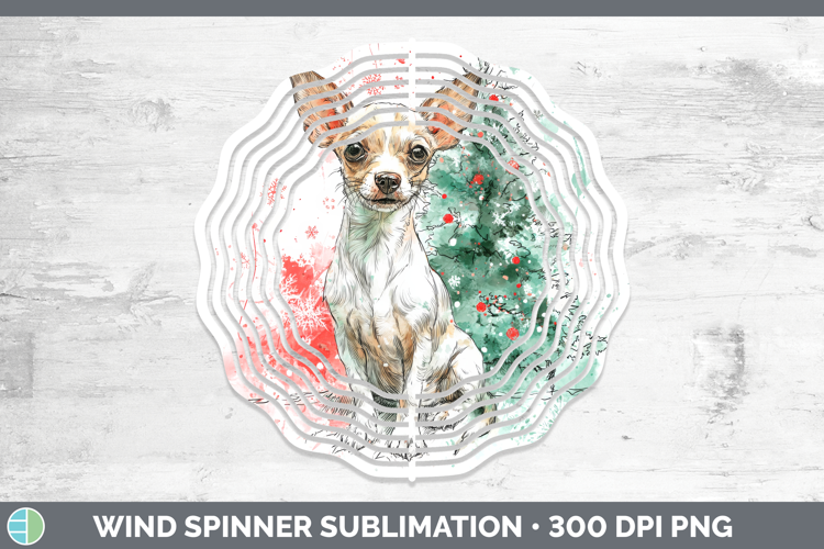 Chihuahua Wind Spinner Dogs 01 Splash Christmas Sublimation