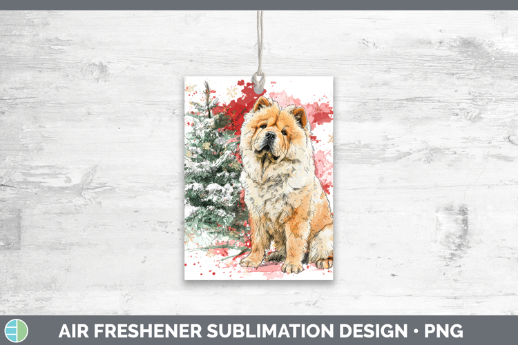 Chow Chow Air Freshener Dogs 01 Splash Christmas Sublimation