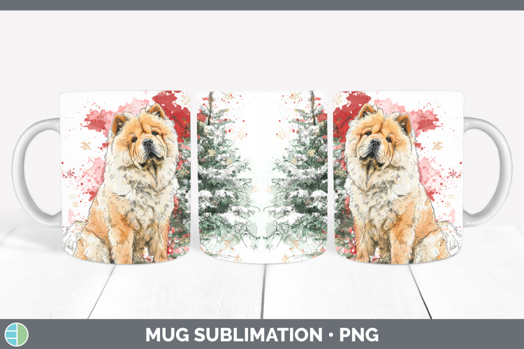 Chow Chow Mug Wrap Dogs 01 Splash Christmas Sublimation Coff