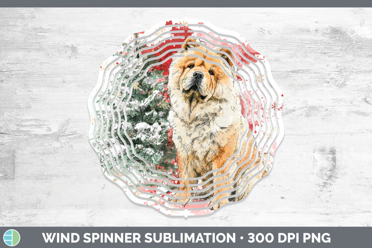 GorgeousDogs 01 Splash Christmas Wind Spinner design.