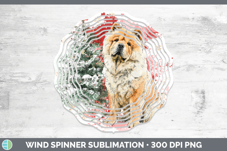 Chow Chow Wind Spinner Dogs 01 Splash Christmas Sublimation