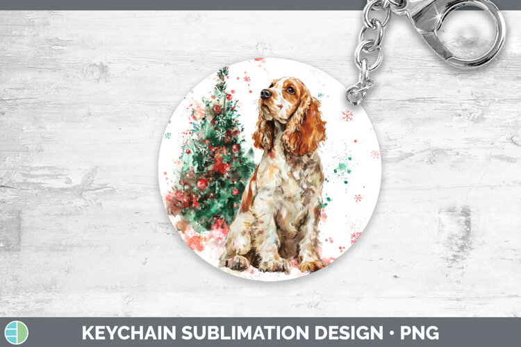 GorgeousDogs 01 Splash Christmas Keychain design.
