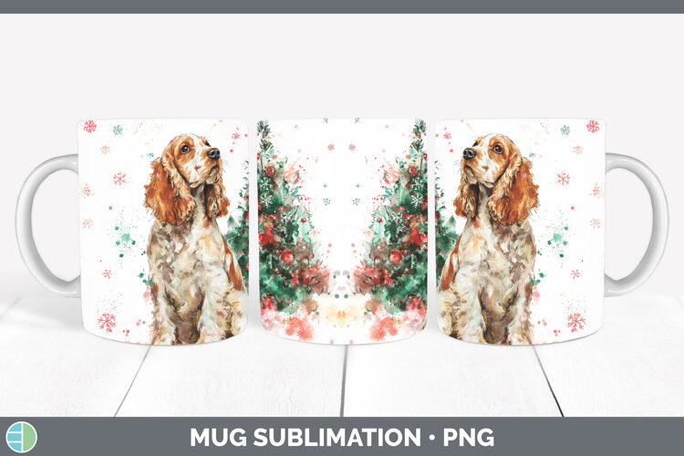 GorgeousDogs 01 Splash Christmas Mug Wrap design.