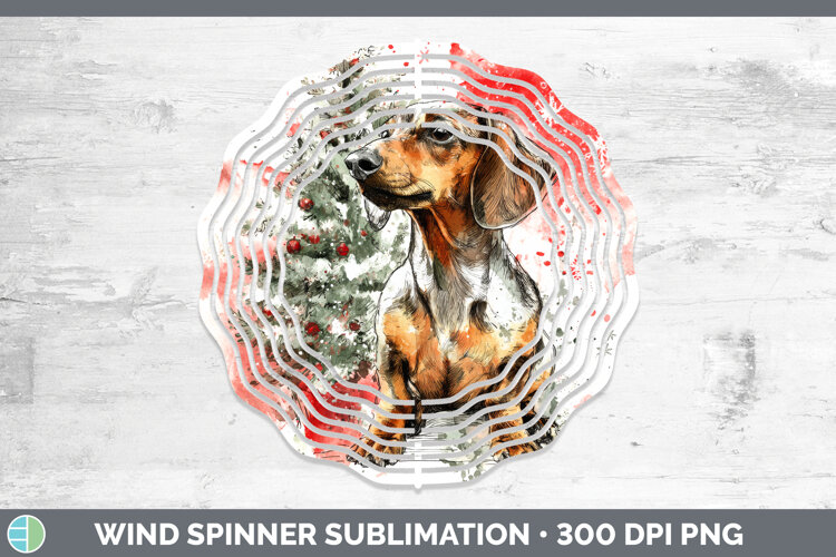 GorgeousDogs 01 Splash Christmas Wind Spinner design.
