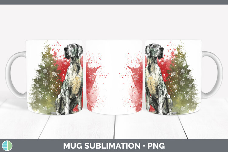 GorgeousDogs 01 Splash Christmas Mug Wrap design.