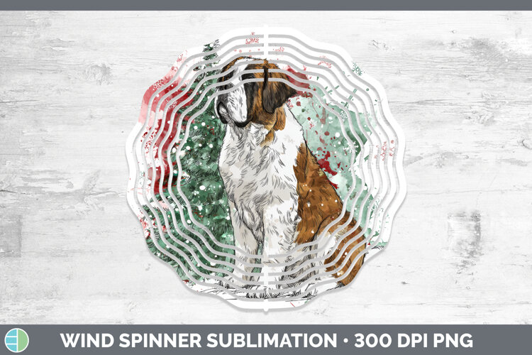 GorgeousDogs 01 Splash Christmas Wind Spinner design.