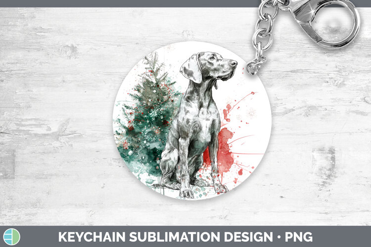 GorgeousDogs 01 Splash Christmas Keychain design.