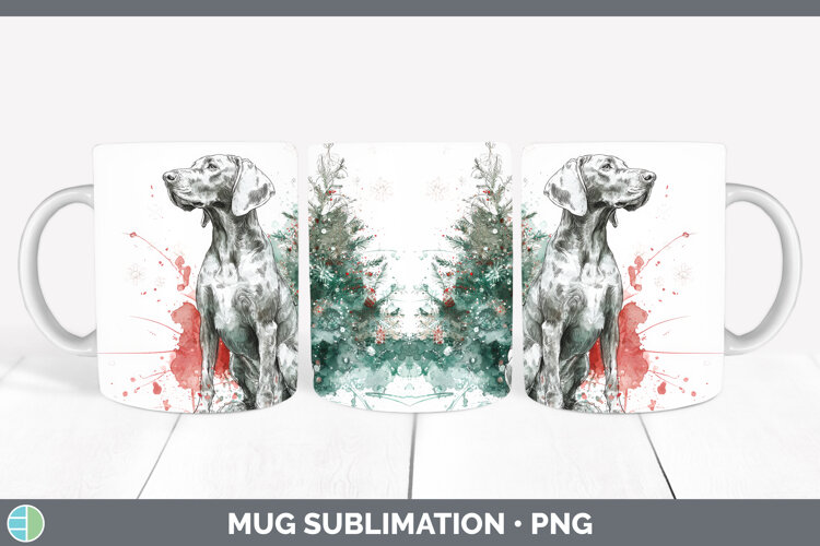 GorgeousDogs 01 Splash Christmas Mug Wrap design.