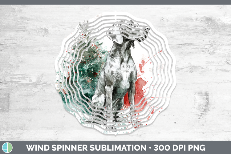 Weimaraner Wind Spinner Dogs 01 Splash Christmas Sublimation