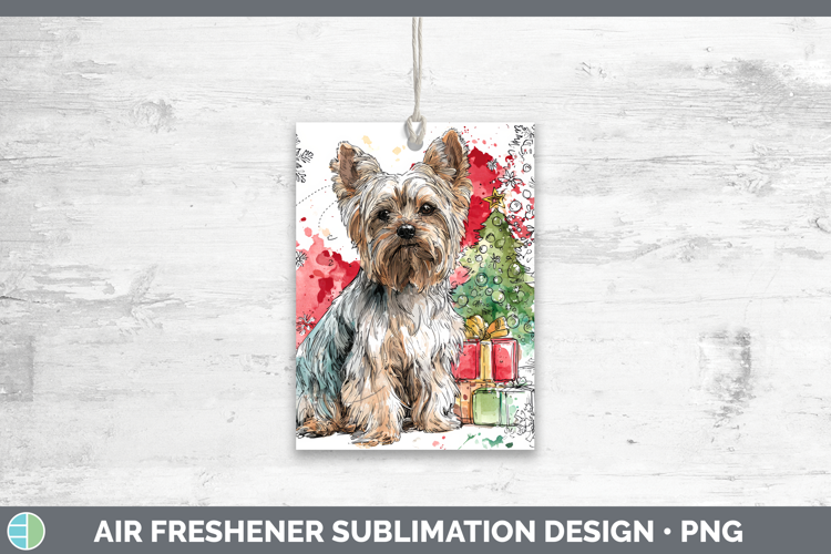 Yorkshire Terrier Air Freshener Dogs 01 Splash Christmas Sub