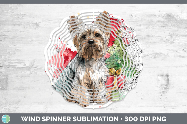 GorgeousDogs 01 Splash Christmas Wind Spinner design.