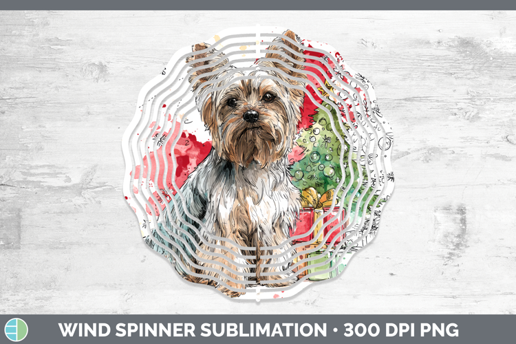 Yorkshire Terrier Wind Spinner Dogs 01 Splash Christmas Subl