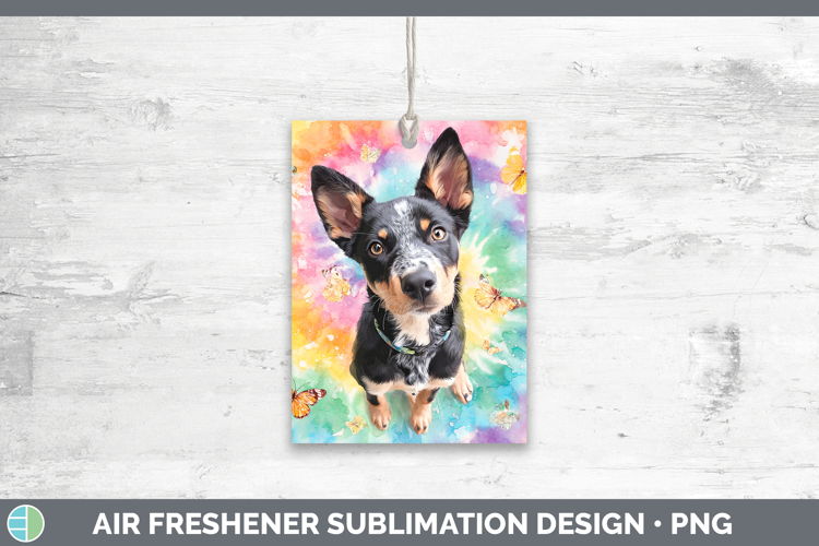 Australian Kelpie Dogs 01 Tie Dye Air Freshener Sublimation