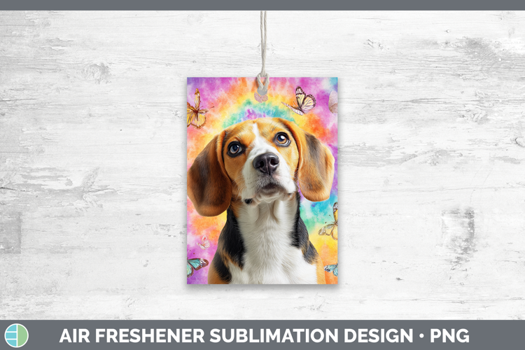 Beagle Dogs 01 Tie Dye Air Freshener Sublimation Design