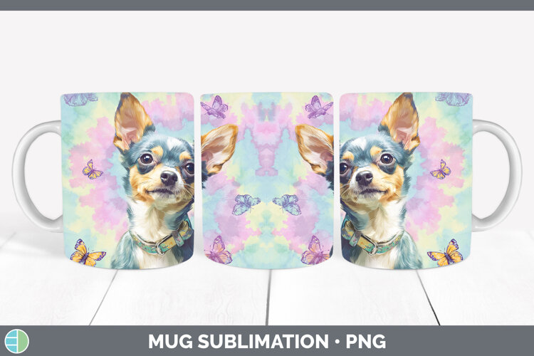 GorgeousDogs 01 Tie Dye Mug Wrap design.