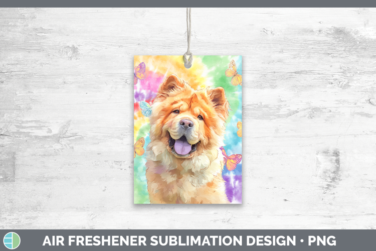 Chow Chow Dogs 01 Tie Dye Air Freshener Sublimation Design