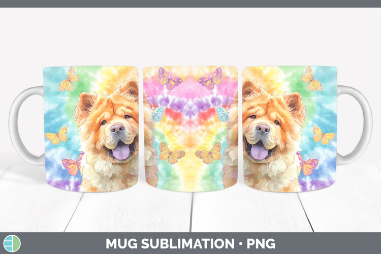GorgeousDogs 01 Tie Dye Mug Wrap design.