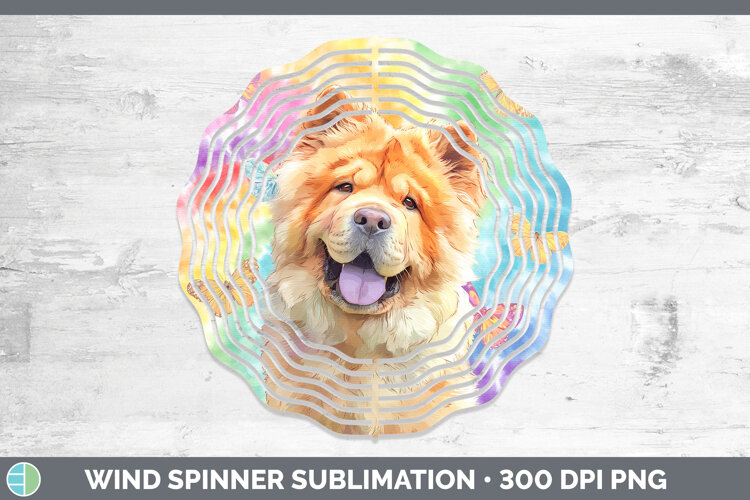GorgeousDogs 01 Tie Dye Wind Spinner design.