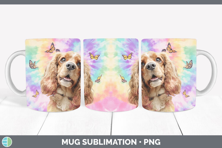 GorgeousDogs 01 Tie Dye Mug Wrap design.