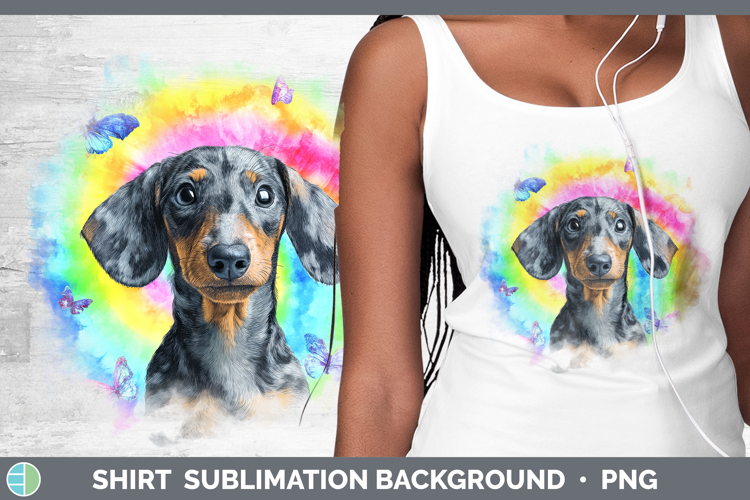 Dachshund Dogs 01 Tie Dye Shirt Sublimation Design