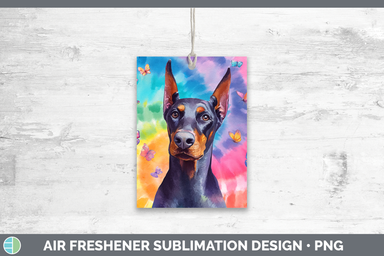 Doberman Pinscher Dogs 01 Tie Dye Air Freshener Sublimation
