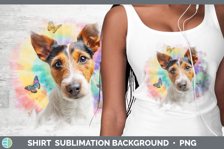 Fox Terrier Dogs 01 Tie Dye Shirt Sublimation Design
