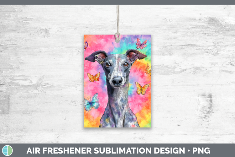 Greyhound Dogs 01 Tie Dye Air Freshener Sublimation Design