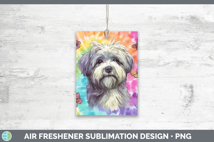 Lhasa Apso Dogs 01 Tie Dye Air Freshener Sublimation Design