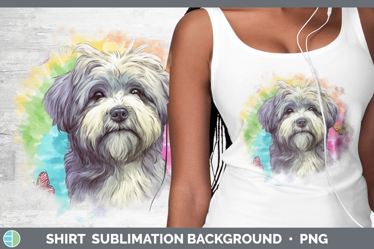 Lhasa Apso Dogs 01 Tie Dye Shirt Sublimation Design