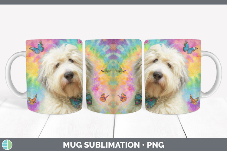 GorgeousDogs 01 Tie Dye Mug Wrap design.